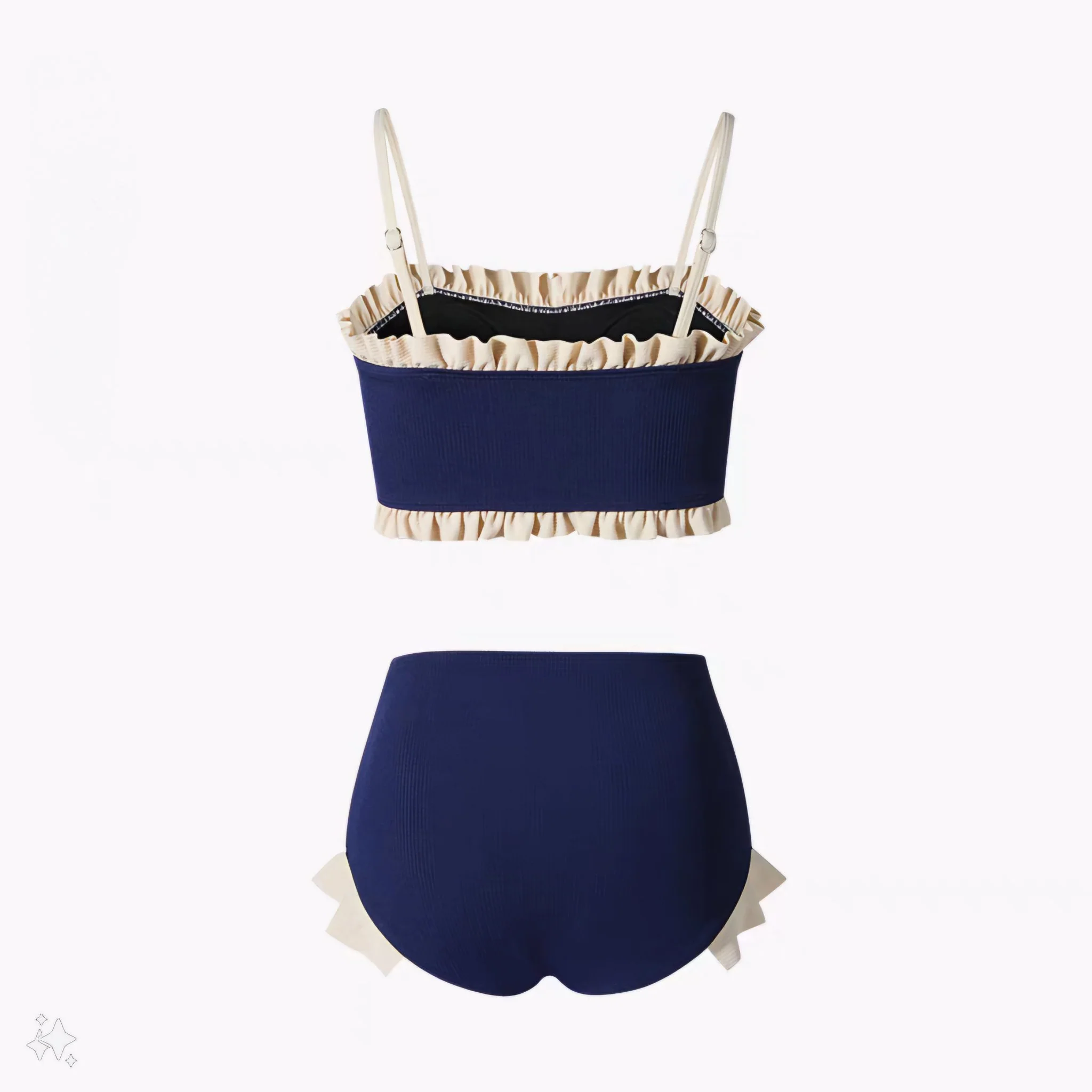 Blue High Waist Bikini - Two Piece Swimsuit By Sinderella - Image 2