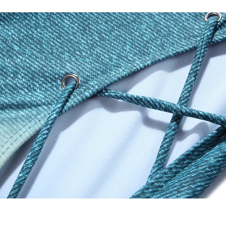 Blue Padded Denim Monokini - One Piece Swimsuit By Sinderella - Image 4