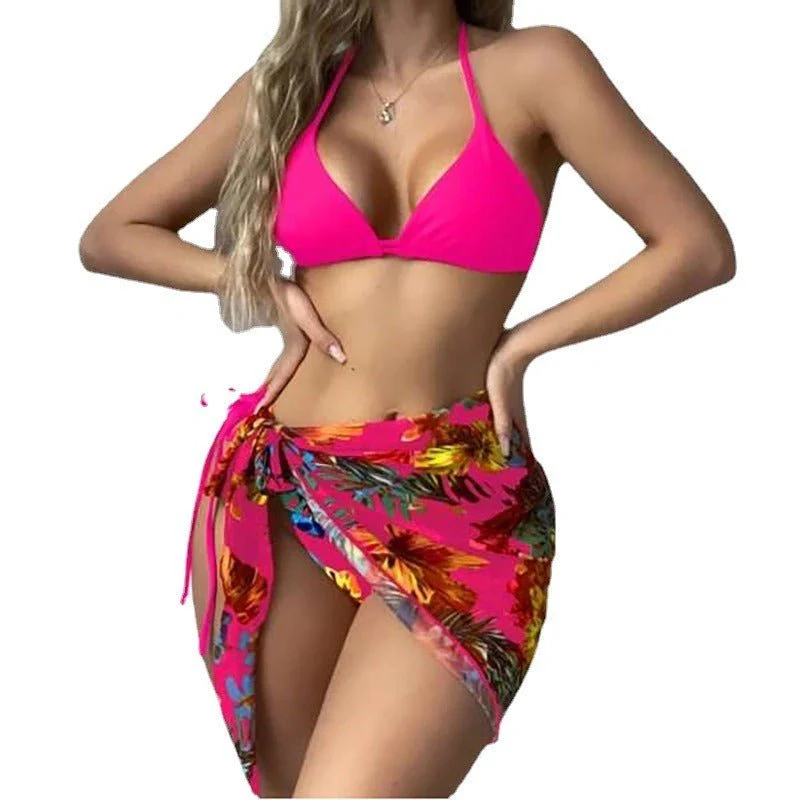 Bonnie Three Piece High Waist Bikini Swim Suit Set - Image 3