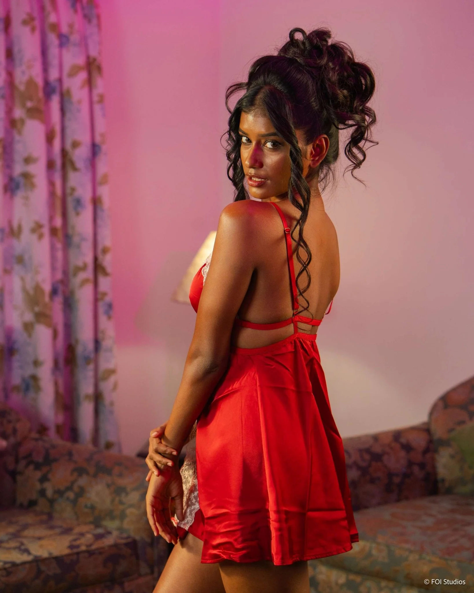 Turn Up the Heat Luxury Velvet Babydoll Lingerie Set - Image 9