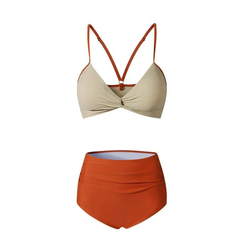 Dual Color Two Piece High Waisted Swimwear By Sinderella - Image 4