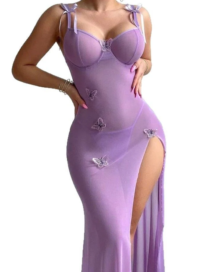 FairyTale Mesh Moment Sheer Slit Gown Lingerie - Image 3