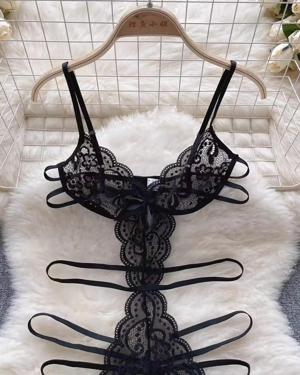 Ravishing Rouge Strappy Babydoll Lingerie - Image 6
