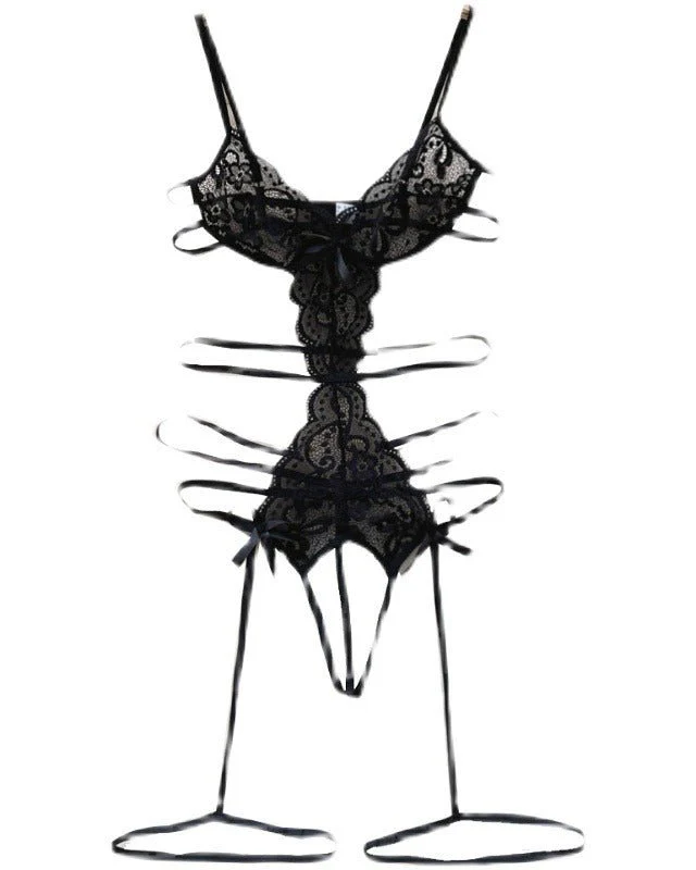 Ravishing Rouge Strappy Babydoll Lingerie - Image 8