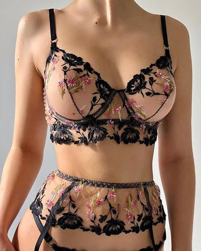 Bloom & Bare Allure Three Piece Lingerie Set - Image 4