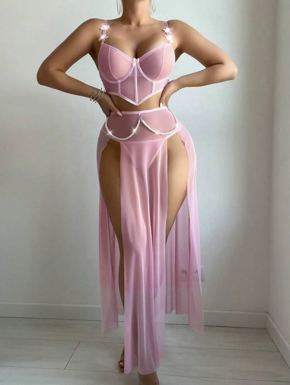 High Slits & Higher Standards Sheer Lingerie Set - Image 7