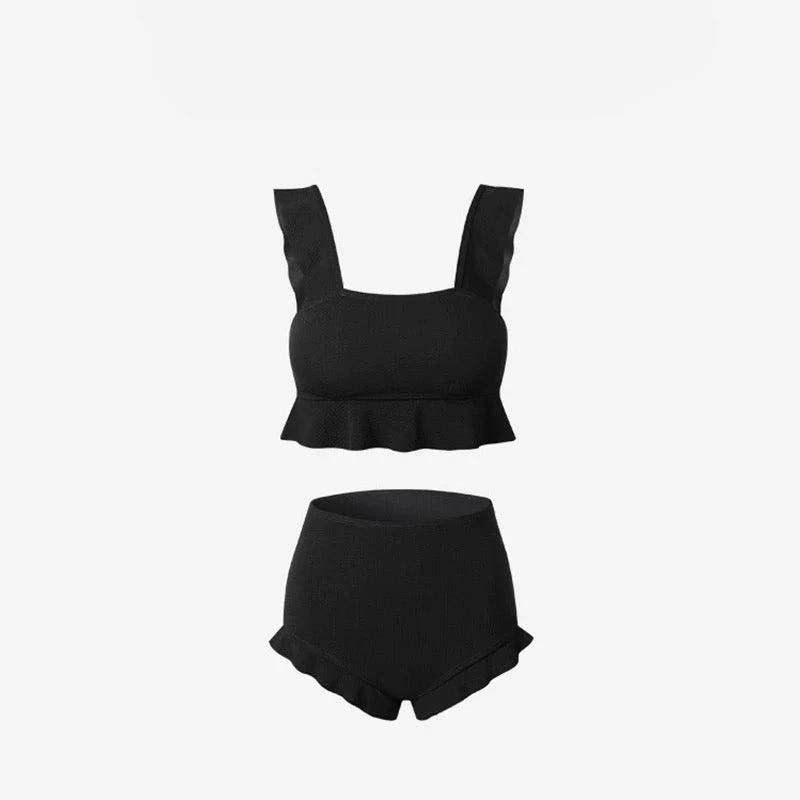 Korean Style Ruffled High Waist Swimwear By Sinderella - Image 2