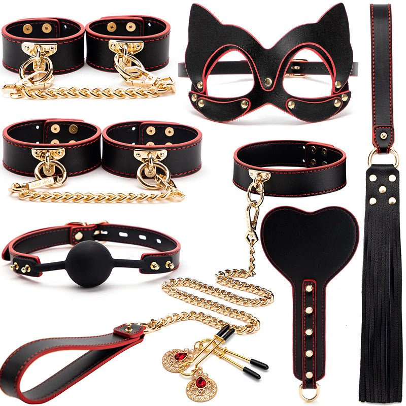 Luxury Black & Gold BDSM Fantasy Kit – 9 -Piece Set - Image 7