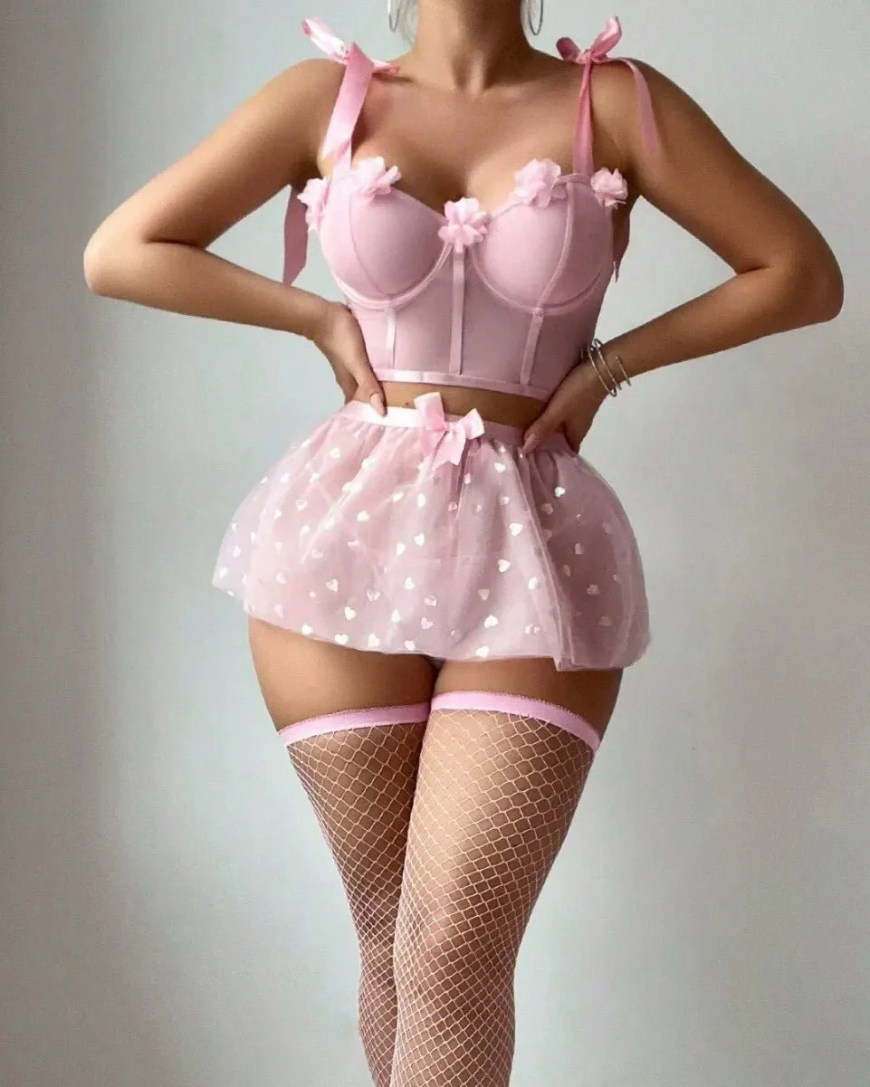 Pink Puff Fantasy Babydoll Lingerie - Image 2