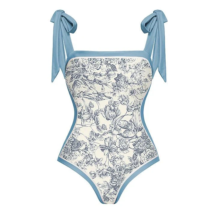 Reversible One Piece Tie Up Swimsuit With Wrap Around Tie Up Sarong Skirt - Three Piece Swimsuit By Sinderella - Image 5