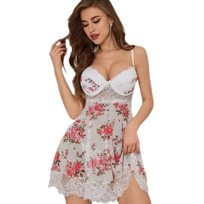 Soft But Spicy Whisper Floral Babydoll Lingerie - Image 6