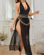 Sultan's Secret Sheer Slit Lingerie Set - Image 4